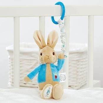 Peter Rabbit | Jucarie atasabila din plus cu vibratii, 22 cm - 2 | YEO