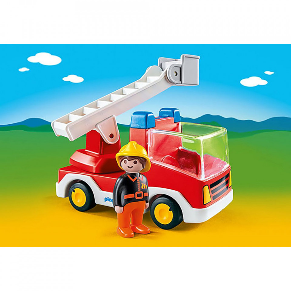 Playmobil - 1.2.3 Camion Cu Pompier - 1 | YEO