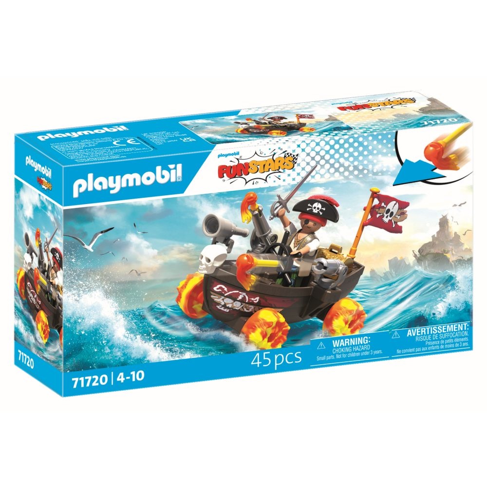 Playmobil - Jucarie de rol Cursa cu barca piratilor - 1 | YEO