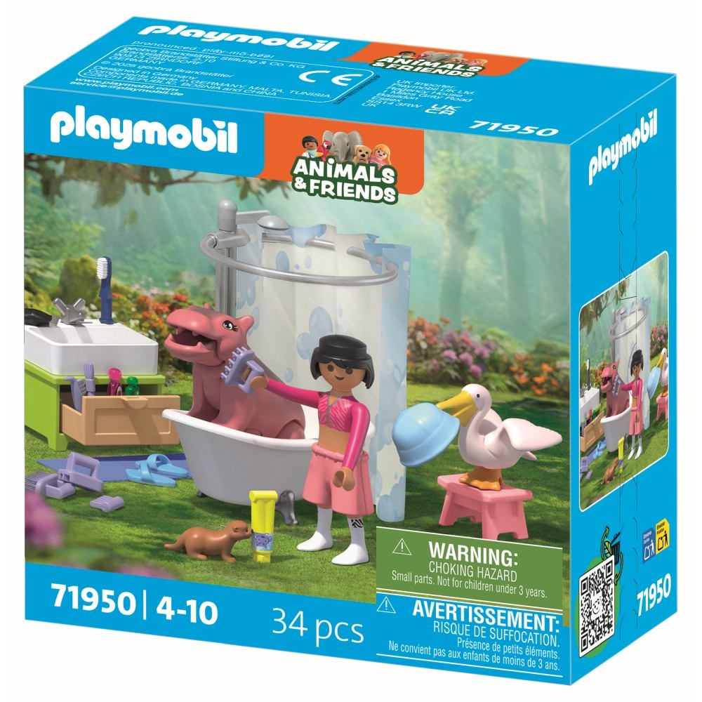 Playmobil - Jucarie de rol Distractia animalelor la baie - 2 | YEO