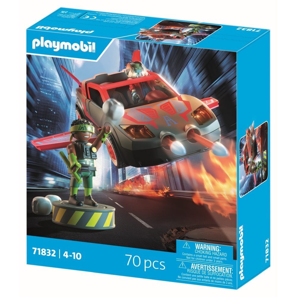 Playmobil - Jucarie de rol Lupta eroului cu vehicul - 2 | YEO