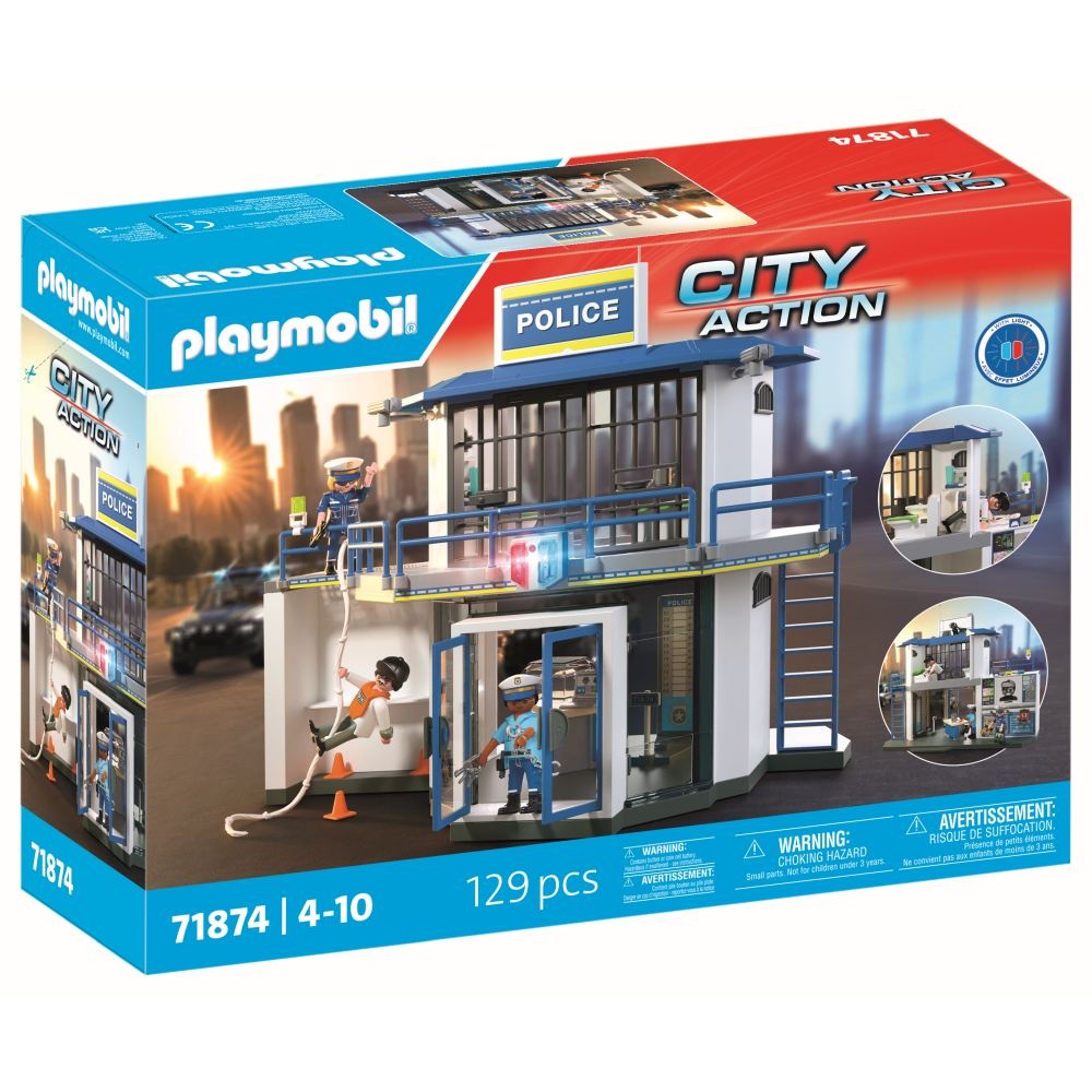 Playmobil - Jucarie de rol Statie de politie cu sala de interogatoriu - 1 | YEO