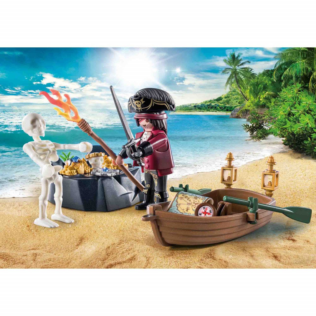 Playmobil - Set Pirat Si Barca Cu Vasle - 1 | YEO