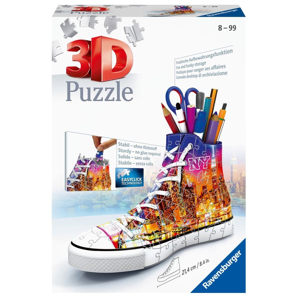 Puzzle 3D suport pixuri sneaker New York 108 piese