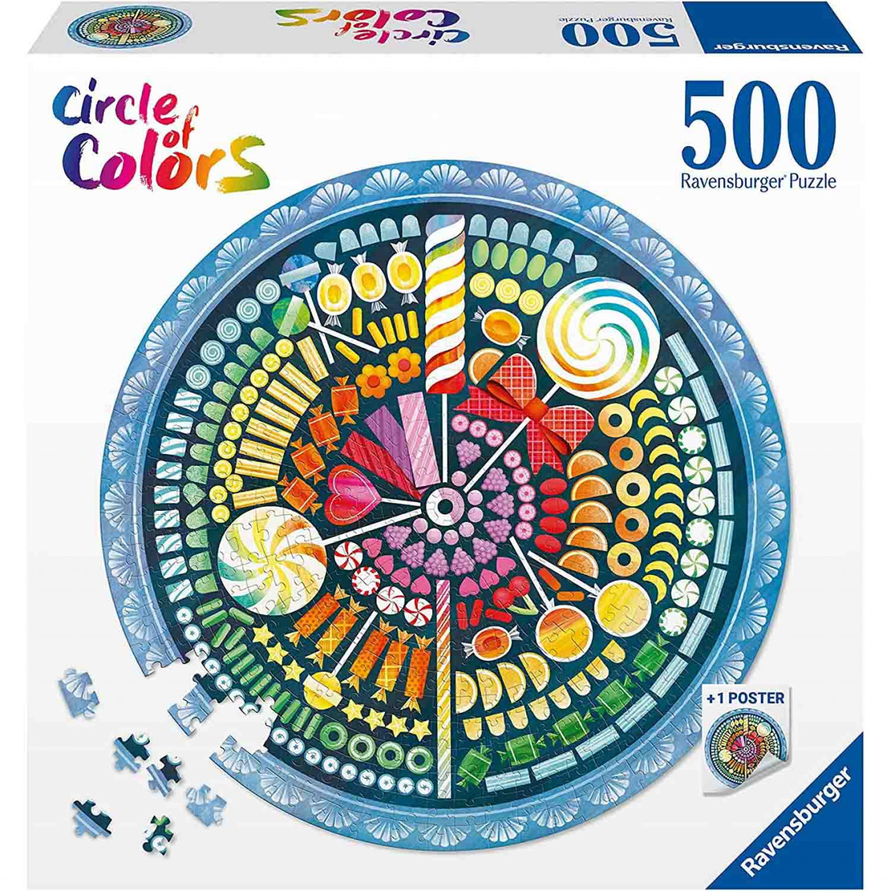 Puzzle Cerc Bomboane, 500 Piese