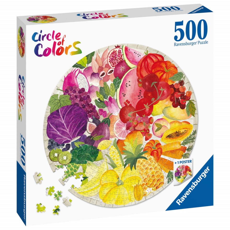 Puzzle Cerc Fructe Si Legume, 500 Piese - 2 | YEO