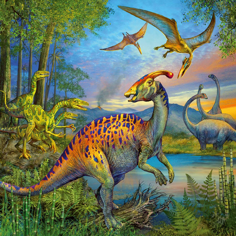 Puzzle Farmecul Dinozaurilor, 3X49 Piese - 2 | YEO