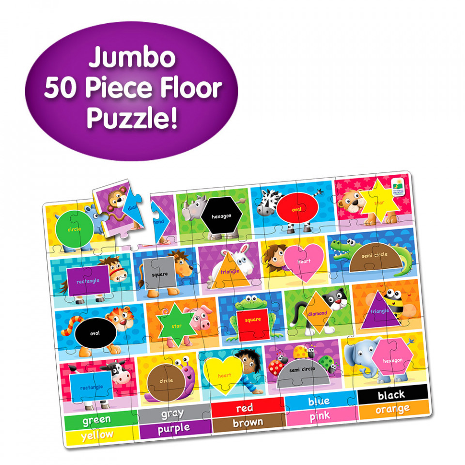 Puzzle Mare De Podea - Culori Si Forme - Eng - 3 | YEO
