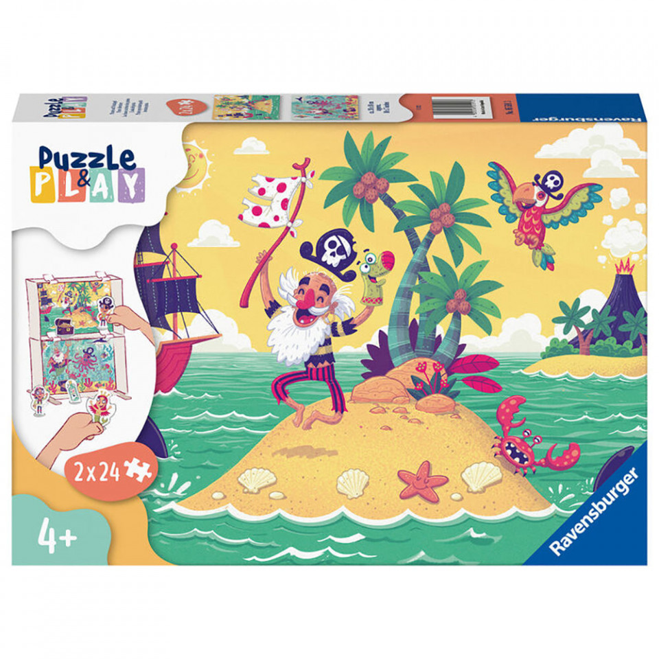 Puzzle Si Joc Aventura Piratilor, 2X24 Piese - 1 | YEO