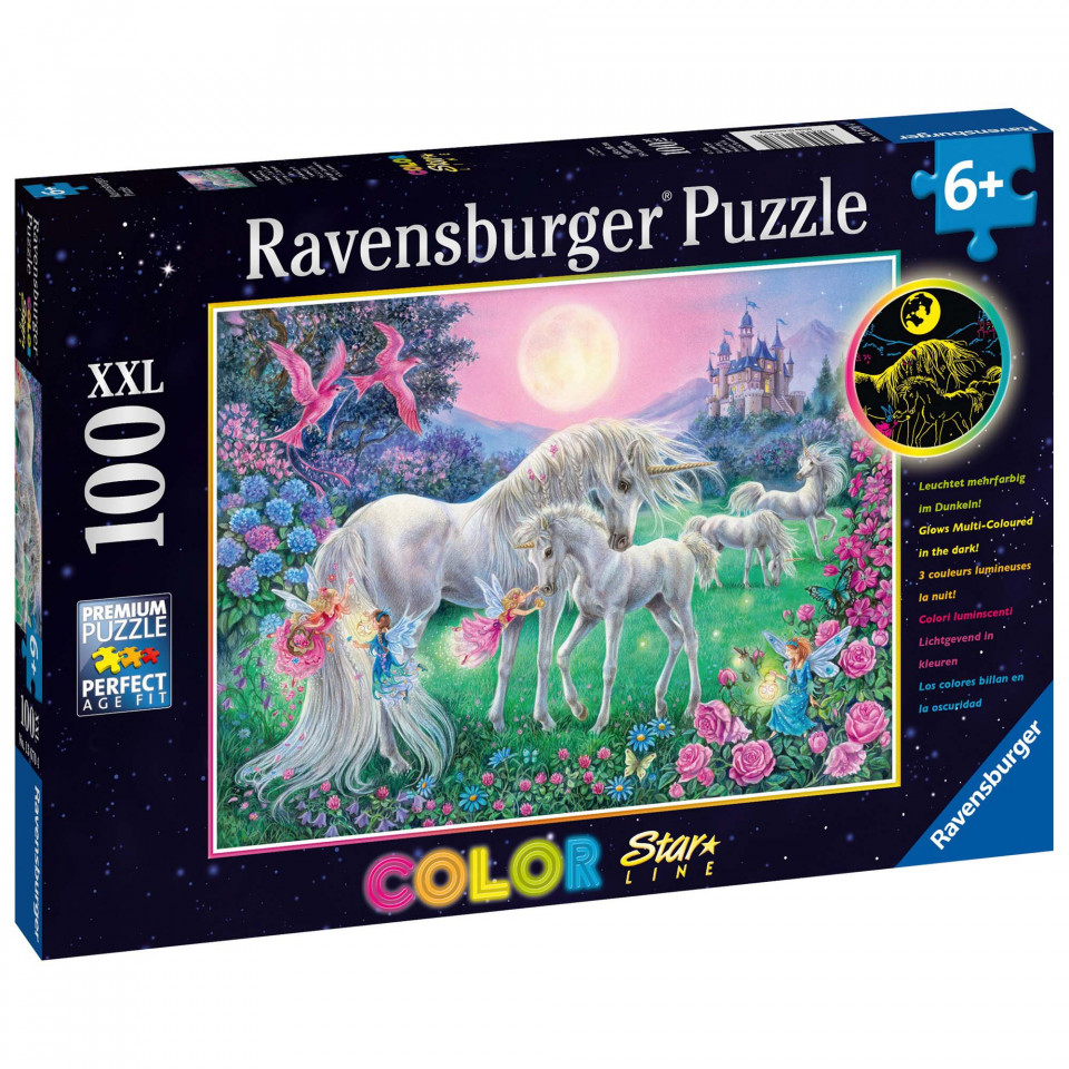 Puzzle Unicorni La Lumina Lunii, 100 Piese Starline - 2 | YEO