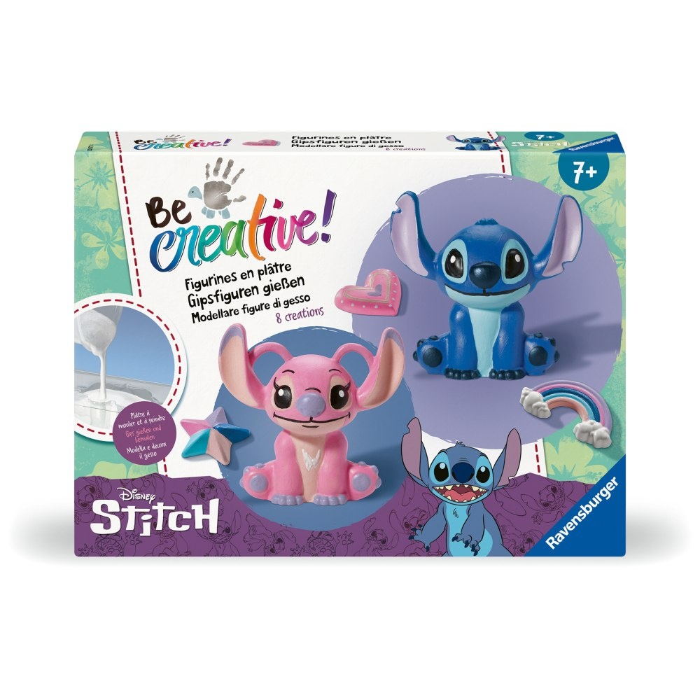 Ravensburger - Be Creative Set maxi de creatie figurine Stitch din ipsos include 8 creatii - 2 | YEO