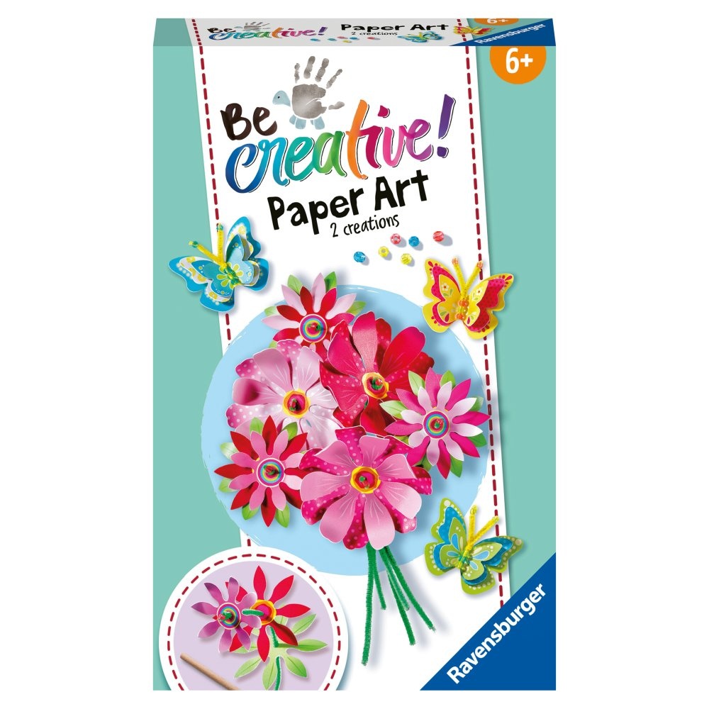 Ravensburger - Be Creative Set mini de creatie flori si fluturi din hartie - 2 | YEO