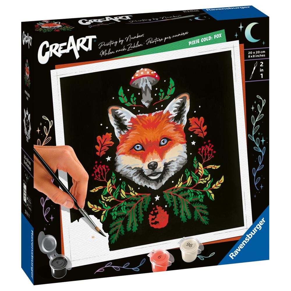 Ravensburger - CreArt pictura pe numere pentru adulti editie Pixie Cold vulpe - 1 | YEO