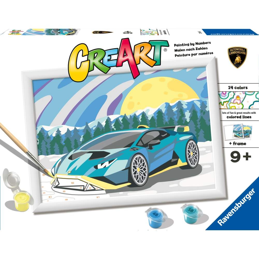 Ravensburger - CreArt pictura pe numere pentru copii Lamborghini
