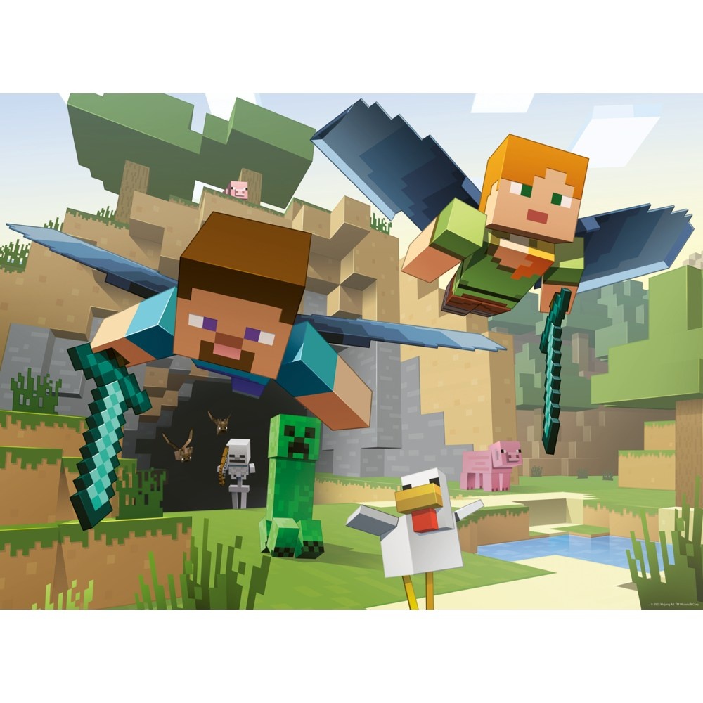 Ravensburger - Puzzle aventurile Minecraft 200 piese XXL - 2 | YEO