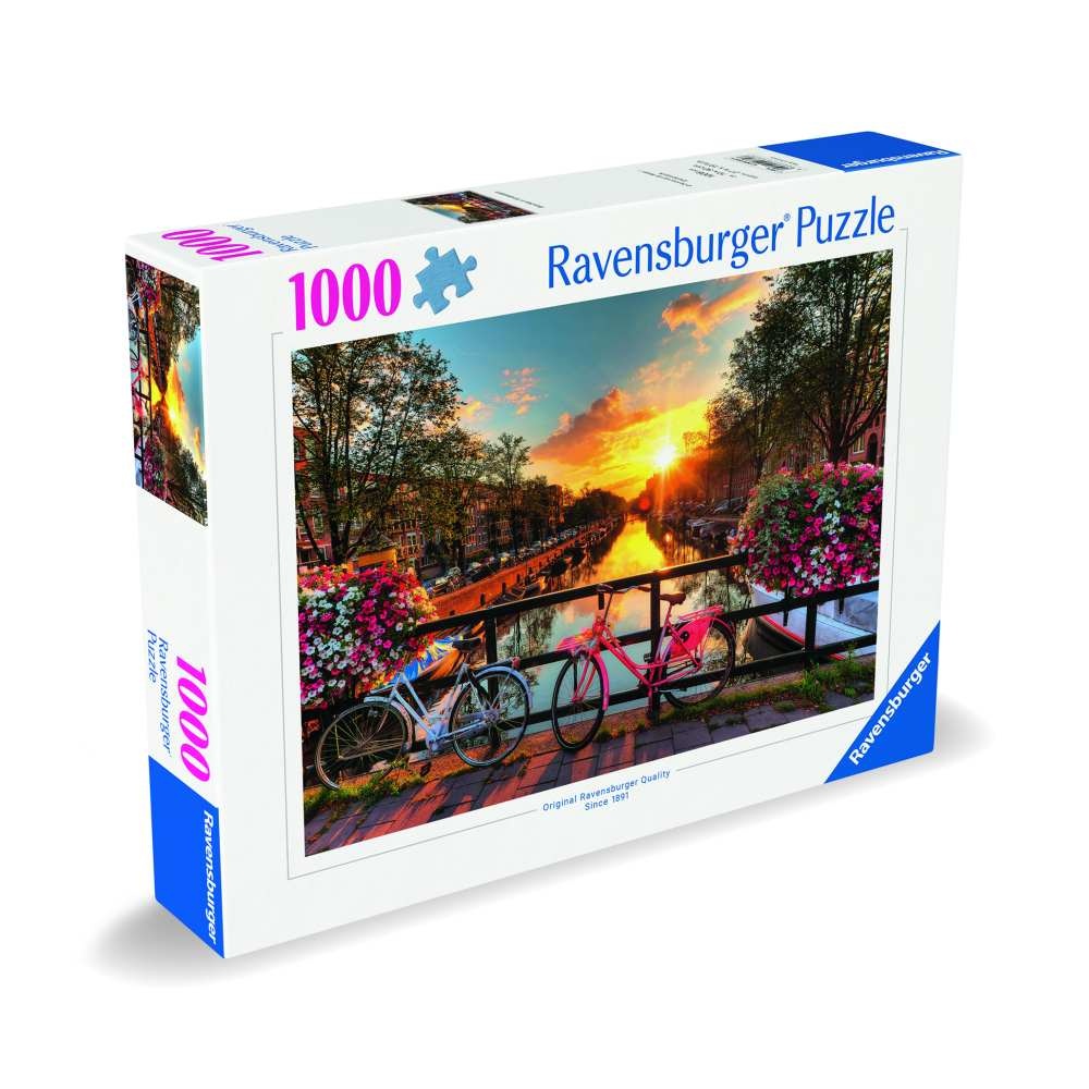 Ravensburger - Puzzle biciclete in Amsterdam 1000 piese design nou - 1 | YEO