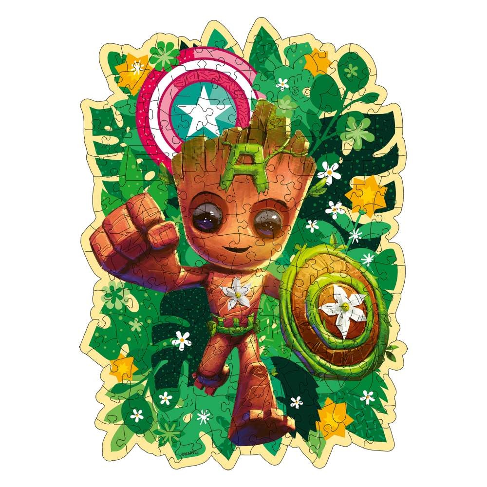 Ravensburger - Puzzle contur din lemn Marvel Groot 150 piese - 2 | YEO