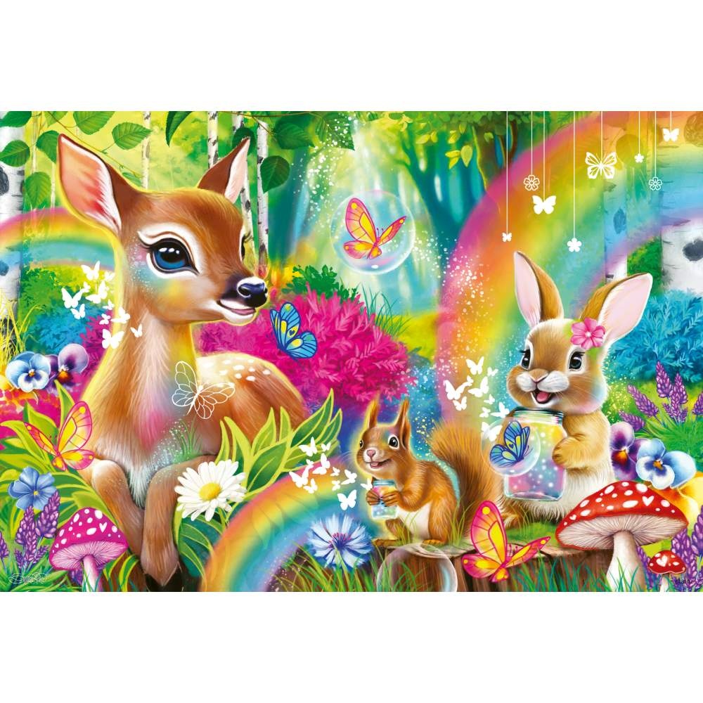 Ravensburger - Puzzle prietenii dragalasi ai padurii 2x24 piese - 3 | YEO