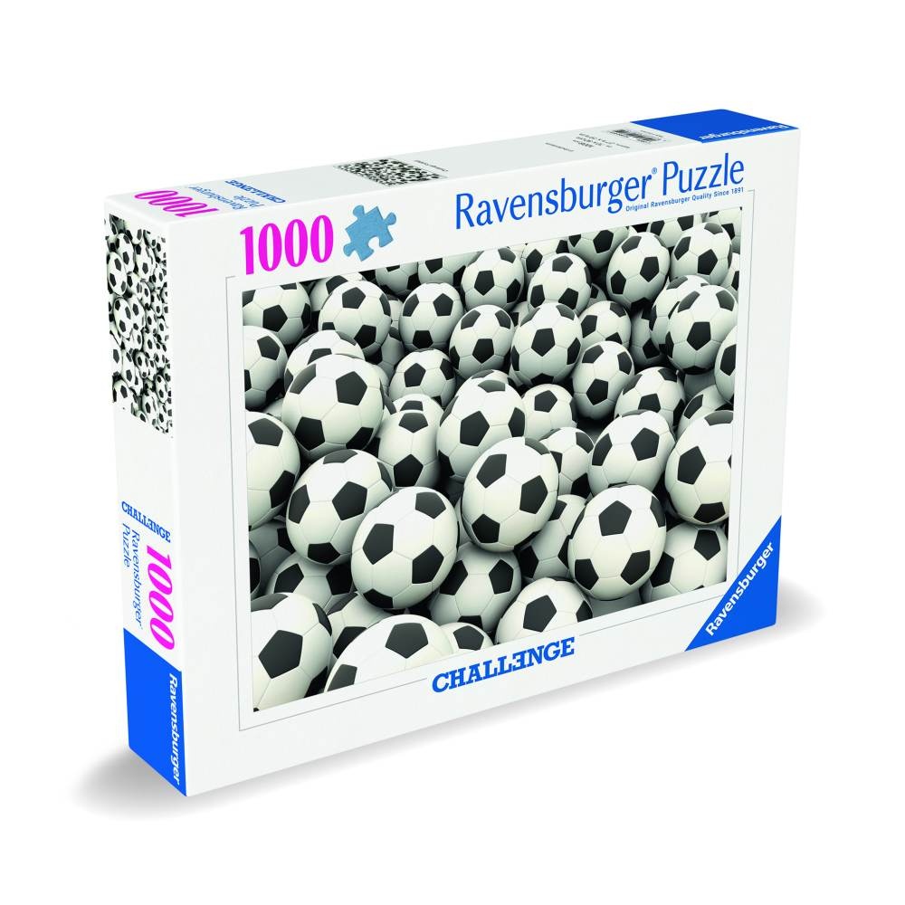 Ravensburger - Puzzle provocare mingi de fotbal 1000 piese design nou - 1 | YEO