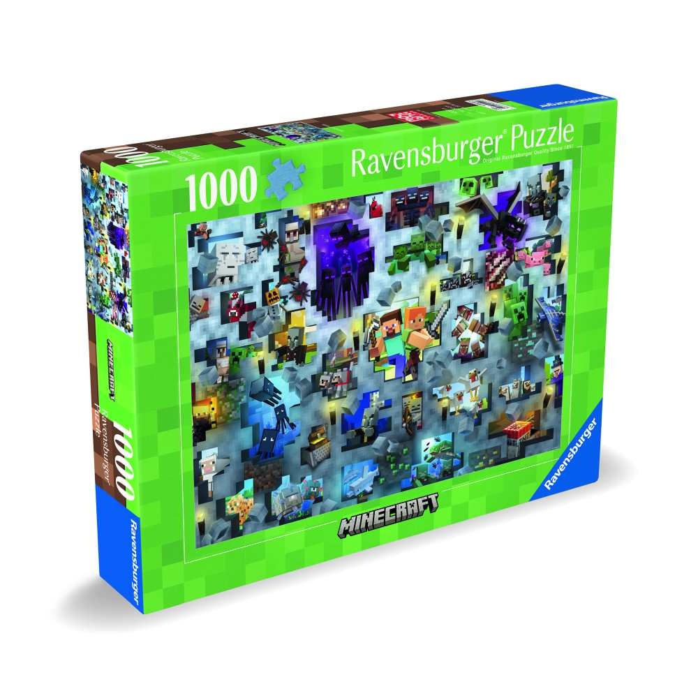 Ravensburger - Puzzle provocarea Minecraft 1000 piese design nou