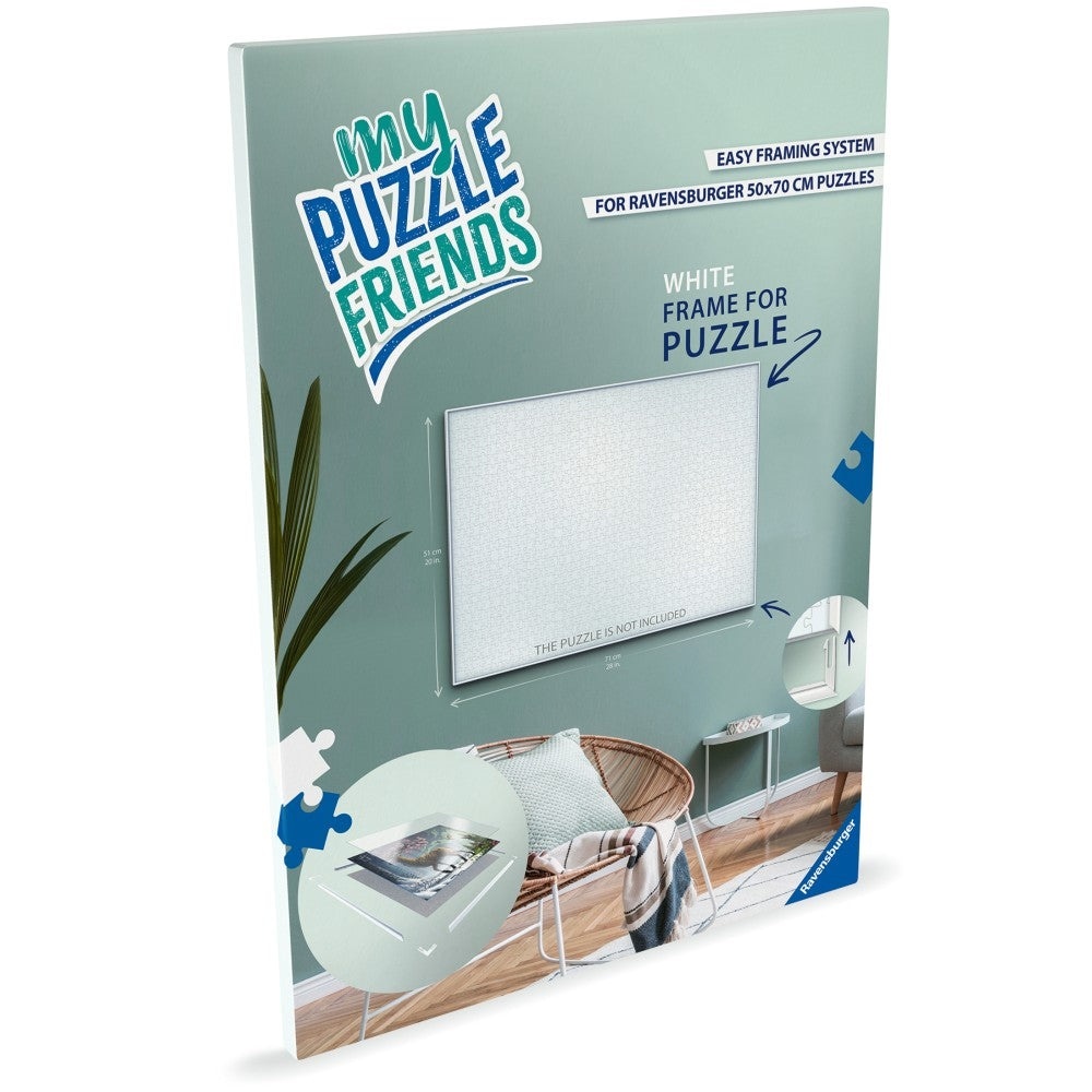Ravensburger - Rama alba pentru puzzle de 1000 de piese 50 x 70 cm - 1 | YEO