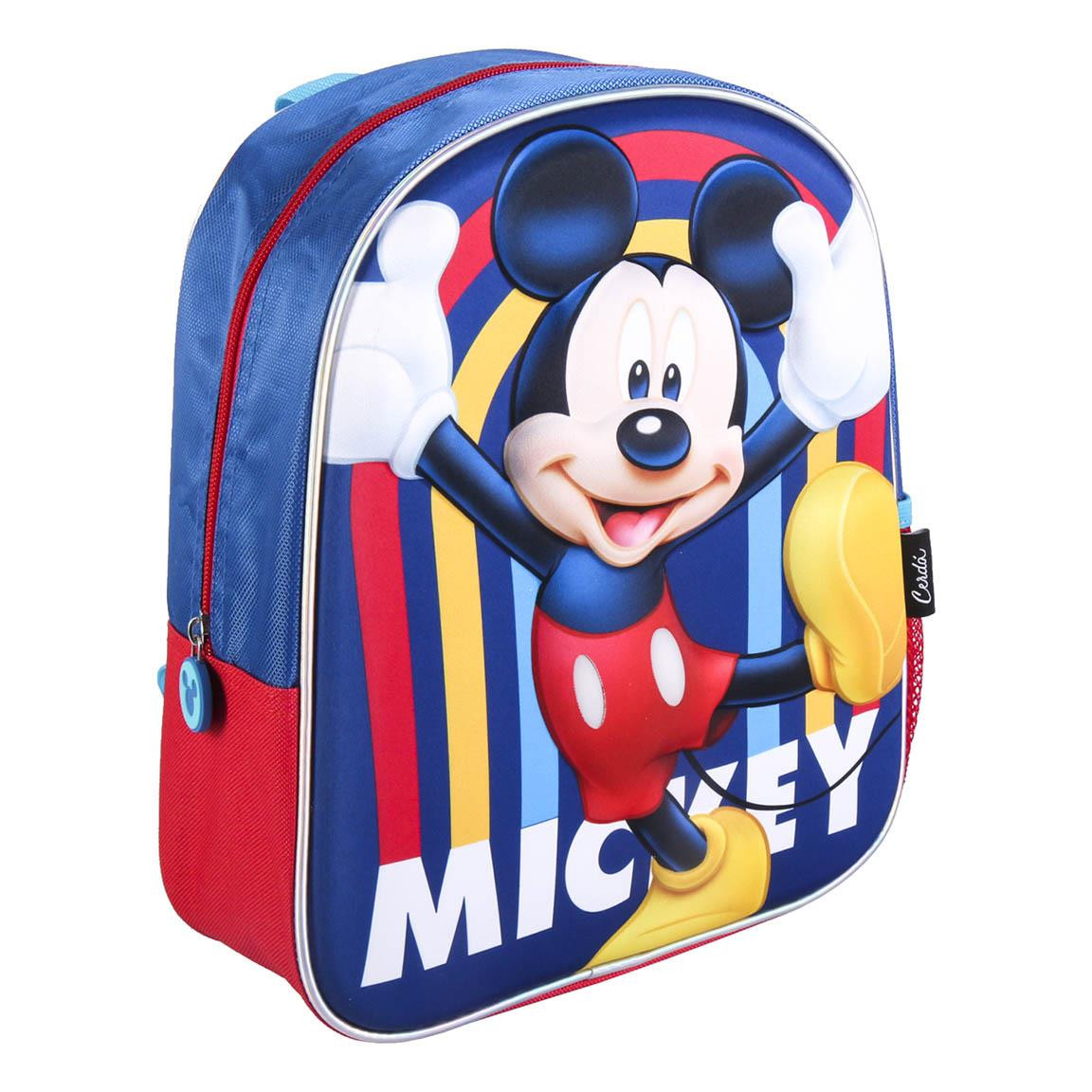 Rucsac Mickey Mouse 3D cu luminite, 25x31x10 cm