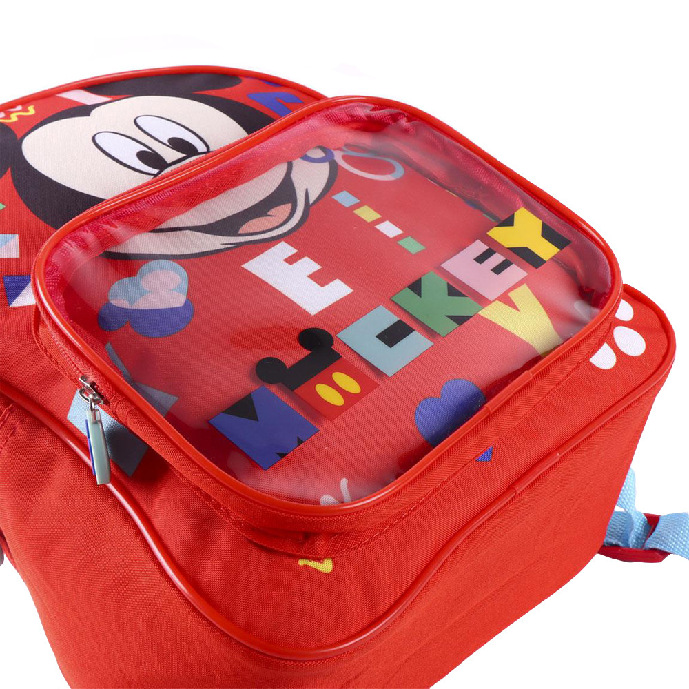 Rucsac Mickey Mouse cu buzunar transparent, 25x30x12 cm - 3 | YEO