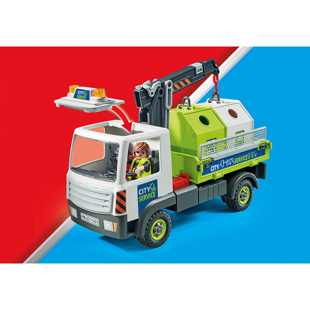 Set de joaca Playmobil - Camion De Reciclare Sticla Cu Container - 3 | YEO