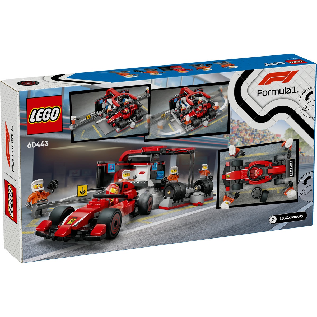 Set LEGO City - Boxa si mecanici F1 cu masina Ferrari (60443) - 3 | YEO