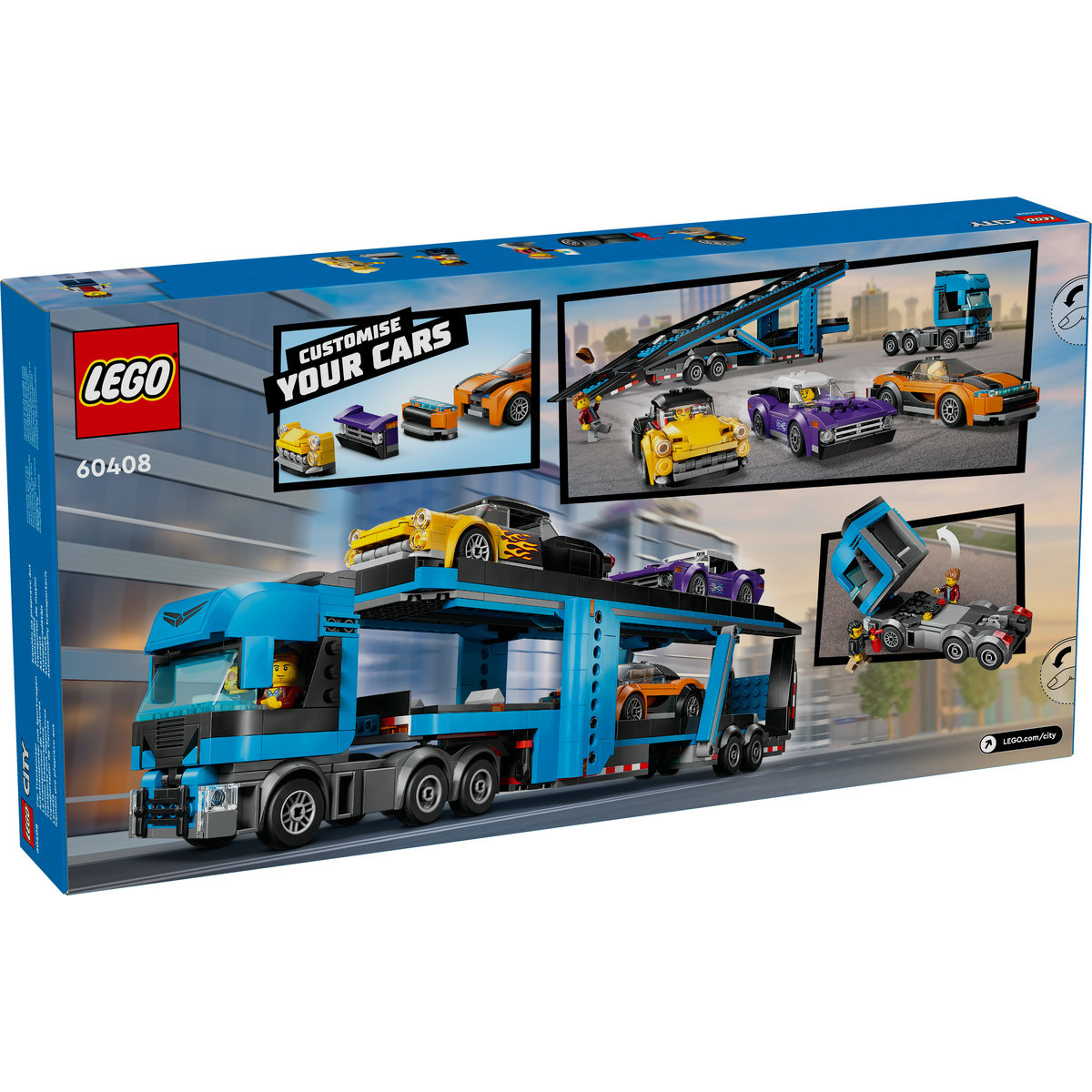 Set LEGO City - Camion transportor de masini sport (60408) - 2 | YEO