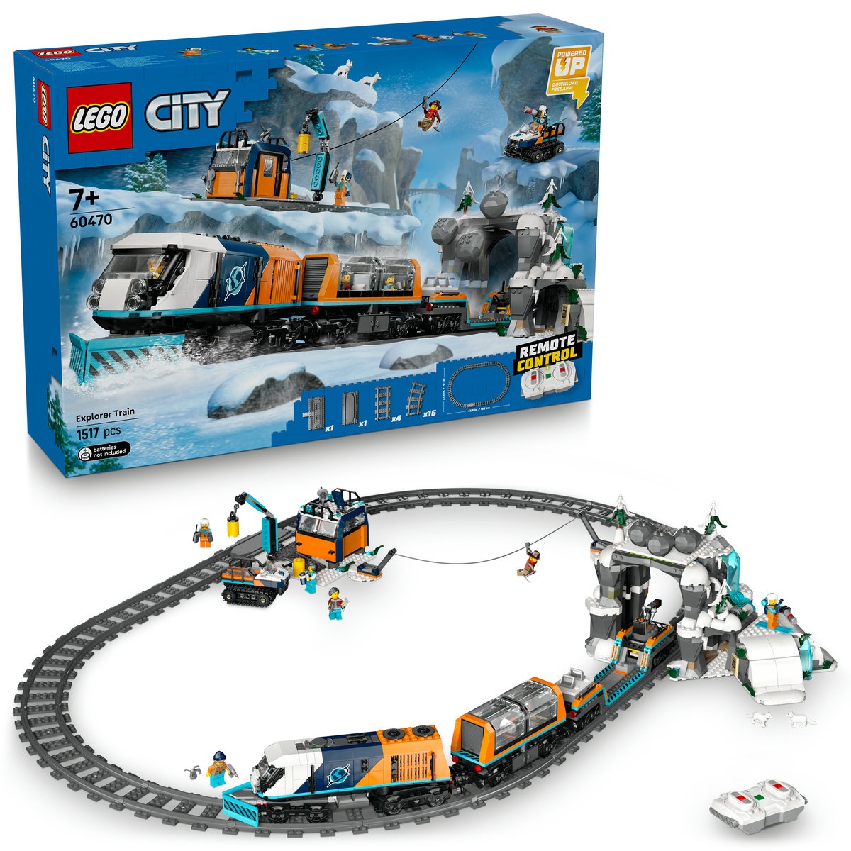 Set LEGO City - Trenul expres al exploratorilor spre Polul Arctic (60470)