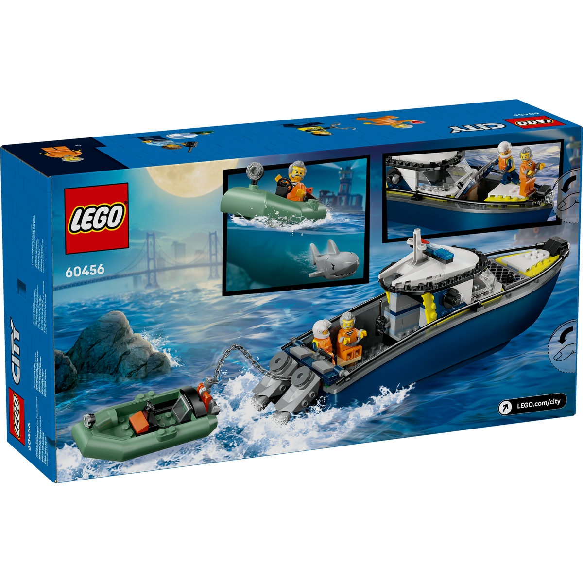 Set LEGO City - Urmărire cu barca de poliţie (60456) - 2 | YEO