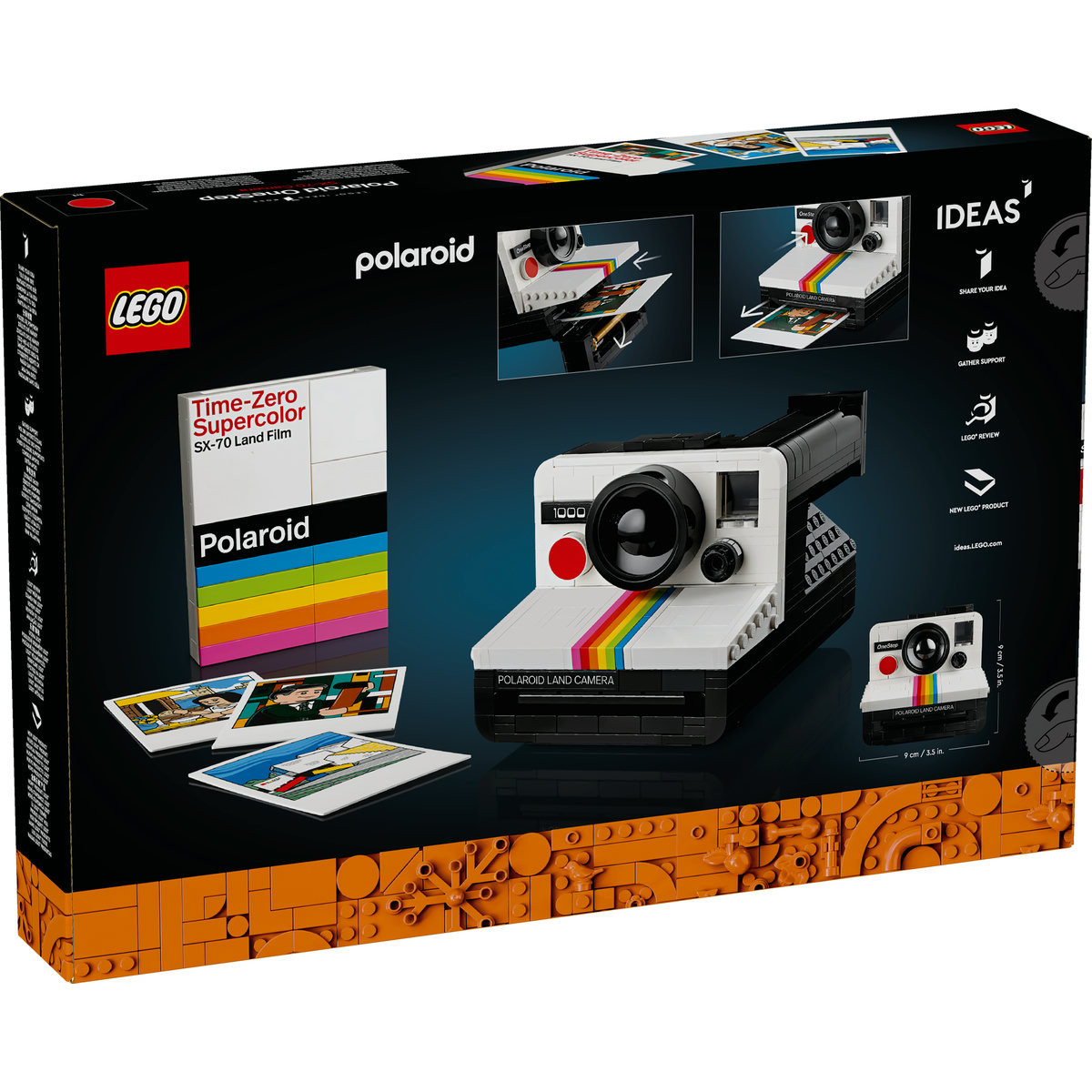 Set LEGO Ideas - Camera foto Polaroid OneStep SX-70 (21345) - 2 | YEO