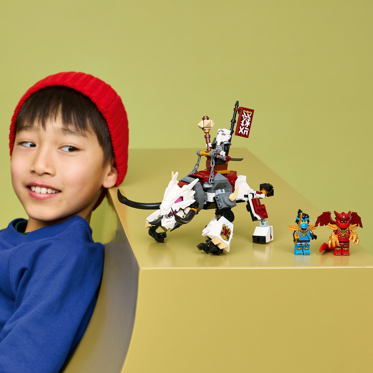 Set LEGO Ninjago - Zilvar și monstrul dragon Grimtak (71863)