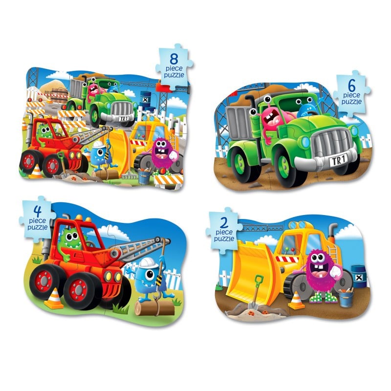 Set Primele Mele 4 Puzzle-Uri Monster Truck - 1 | YEO