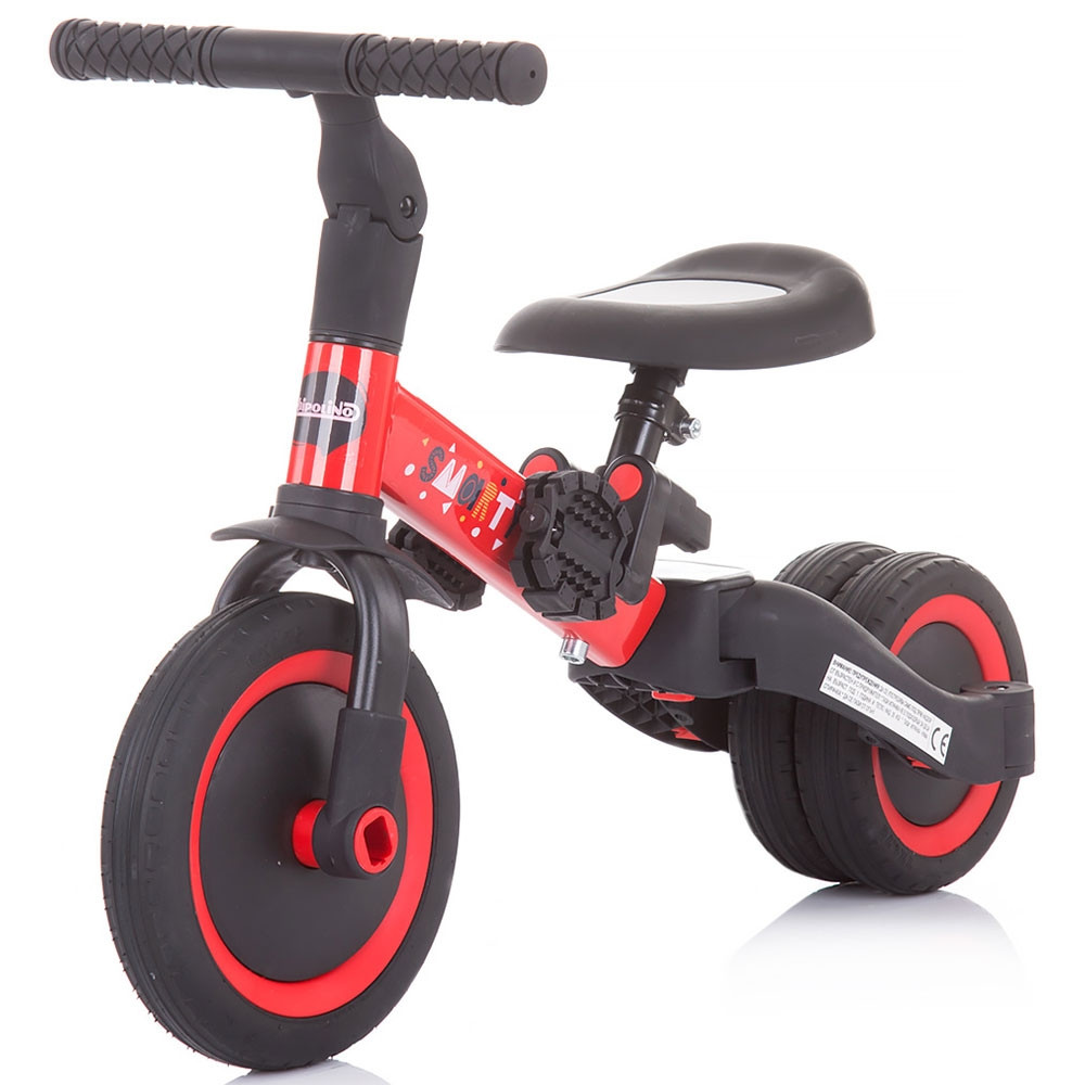 Tricicleta si bicicleta Chipolino Smarty 2 in 1 red - 1 | YEO