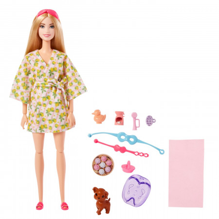 Barbie Set De Joaca Cu Accesorii Papusa Barbie O Zi La Spa