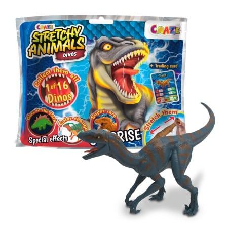 Craze - Figurina elastica Dinozaur cu umplutura speciala si piele elastica
