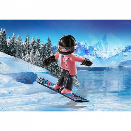 Playmobil - Figurina Femeie Pe Snowboard