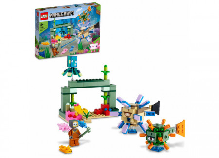 Set LEGO Minecraft - Duelul cu Gardianul (21180)