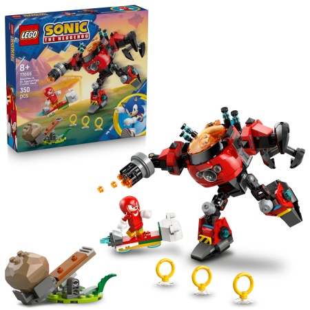 Set LEGO Sonic the Hedgehog - Knuckles vs. Dr. Eggman si robotul Egg Crusher (77005)