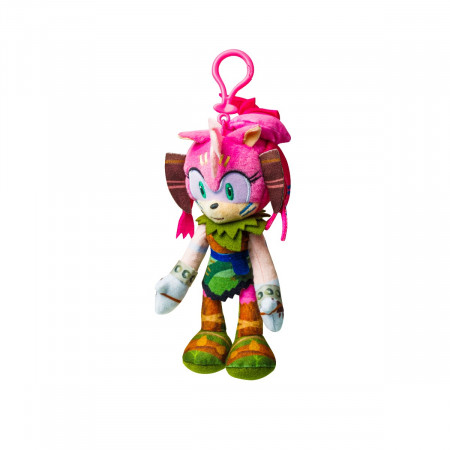 Sonic Prime - Jucarie de plus cu agatatoare, 15 cm, Amy, strip