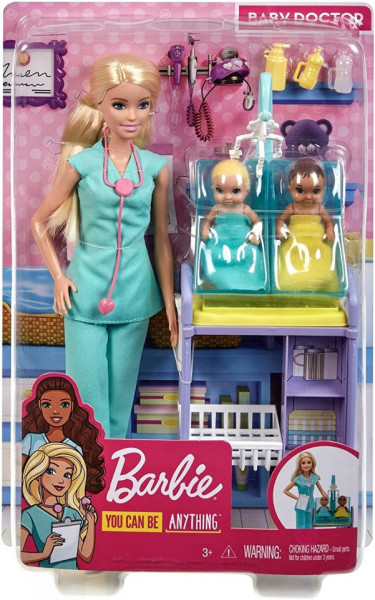 Barbie Cariere Set Cu Papusa Doctor Pediatru