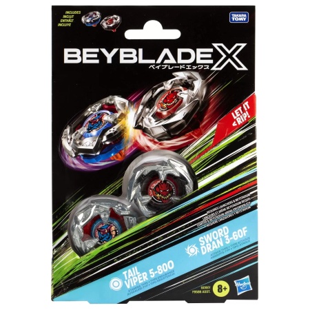 Beyblade X Pachet Duo Tail Viper 5-800 Si Sword Dran 3-60F