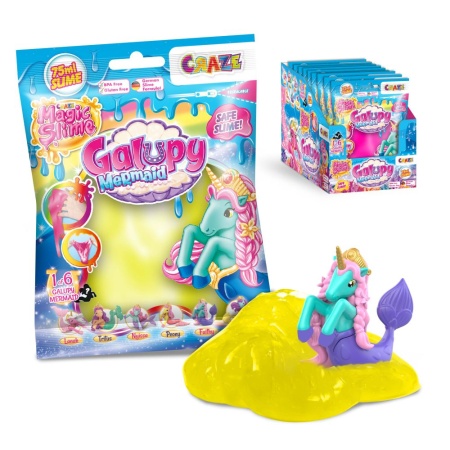 Craze - Slime magic diverse culori in punguta 75ml cu surpriza figurina sirena