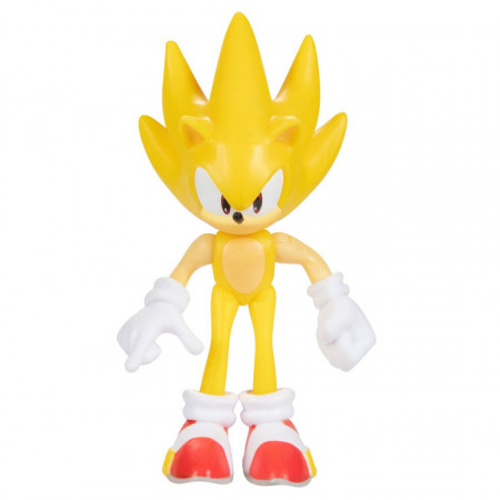 Figurina Articulata Sonic The Hedgehog 6cm, model Super Sonic