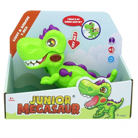 Jucarie interactiva Dinozaur Junior Cu Lumini Si Sunete - Verde