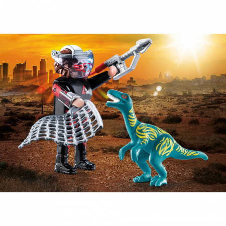 Playmobil - Set 2 Figurine - Dinozaur Si Cercetator