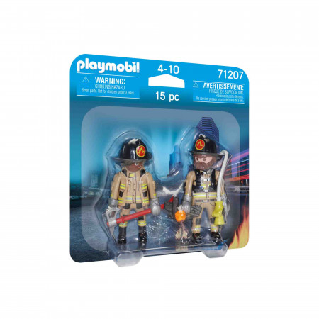 Playmobil - Set 2 Figurine - Pompieri Cu Accesorii