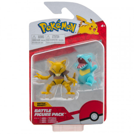 Set 2 figurine de actiune Pokemon, Totodile si Abra, 5-7 cm